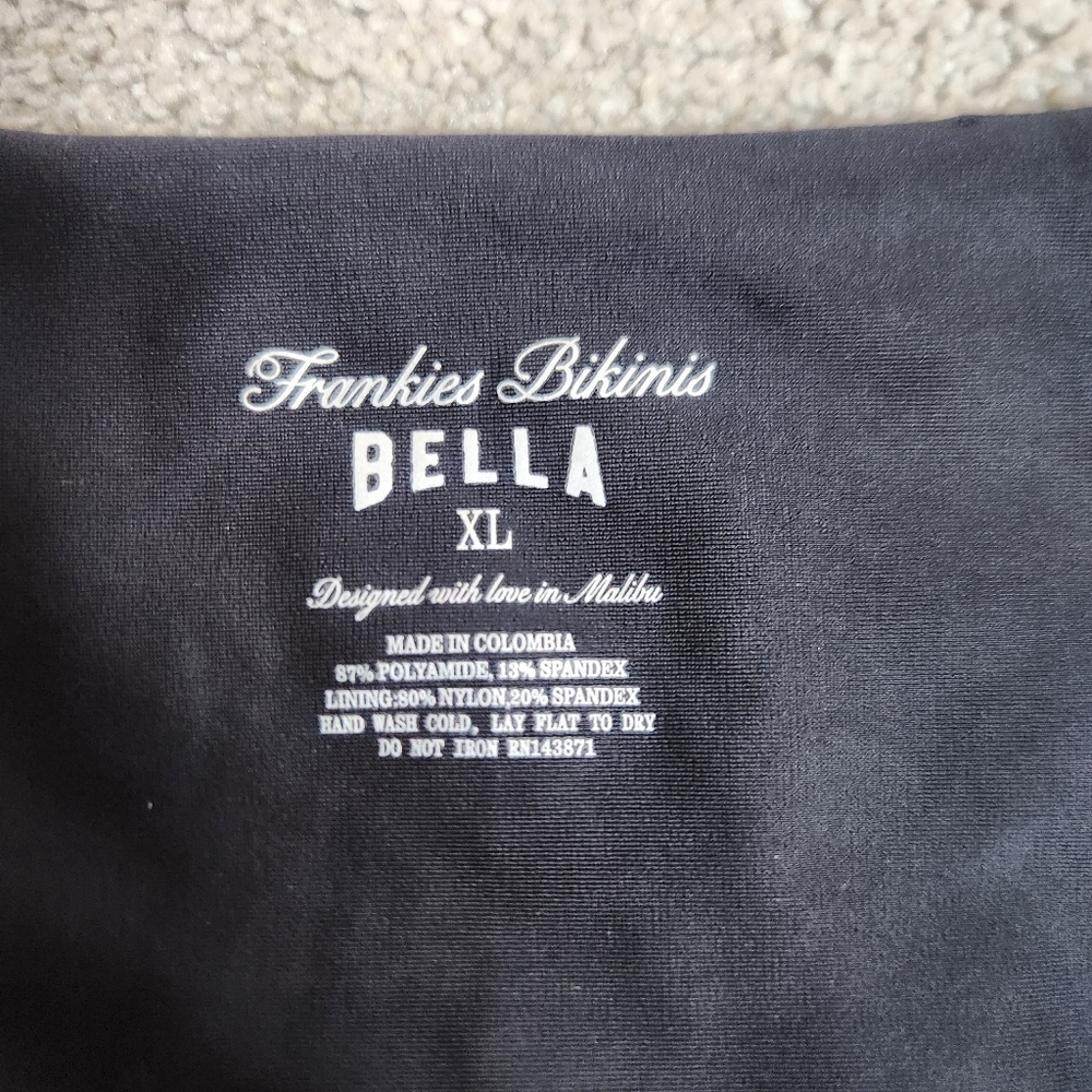 New Frankies Bikinis X Bella Hadid Ranch Corset Top Bikini Stretchy Size XL - Picture 12 of 13